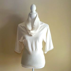 Cowl Neck Sweater with tapered waist